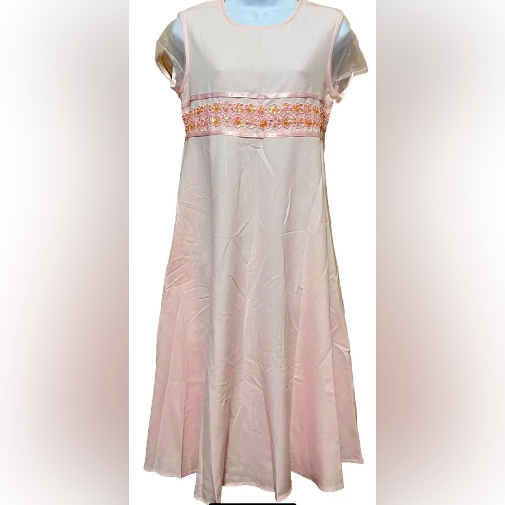 Charming NWT Girls Pink Size 16 Dress By Bonnie Jean